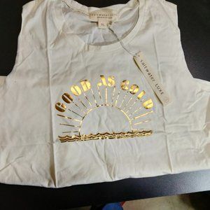 SALTWATER LUXE Good As Gold Tank Top XL NWT Beachly